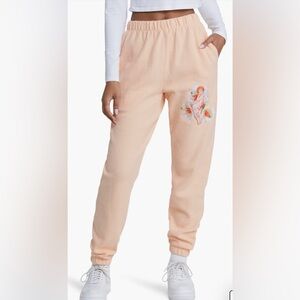 Boys Lie I Am Not Where You Left Me Cotton French Terry Joggers Pants Peach XS